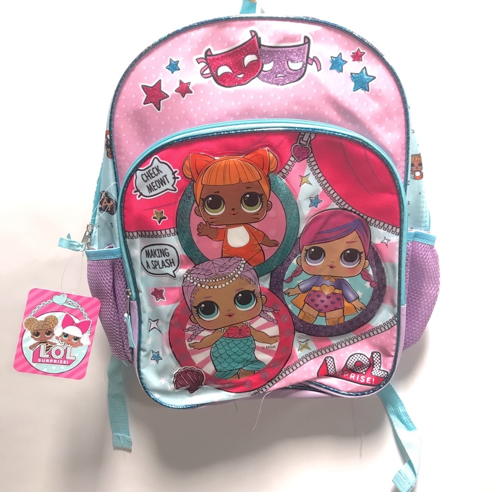 LOL Surprise! Girls Backpack Kids Pink School Bag